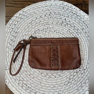 Coach Rustic Brown Wristlet